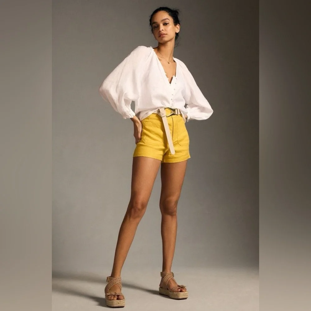 Anthropologie The Colette Linen Blend Shorts by Maeve_2